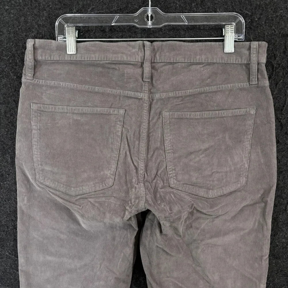 J Crew Pants Womens 32p Gray Corduroy Vintage Slim Fit Straight 5 Pocket Chino
